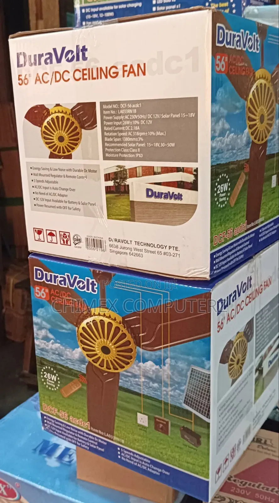 Duravolt 56" Ac/Dc Ceiling Fan With Remote | DCF-56