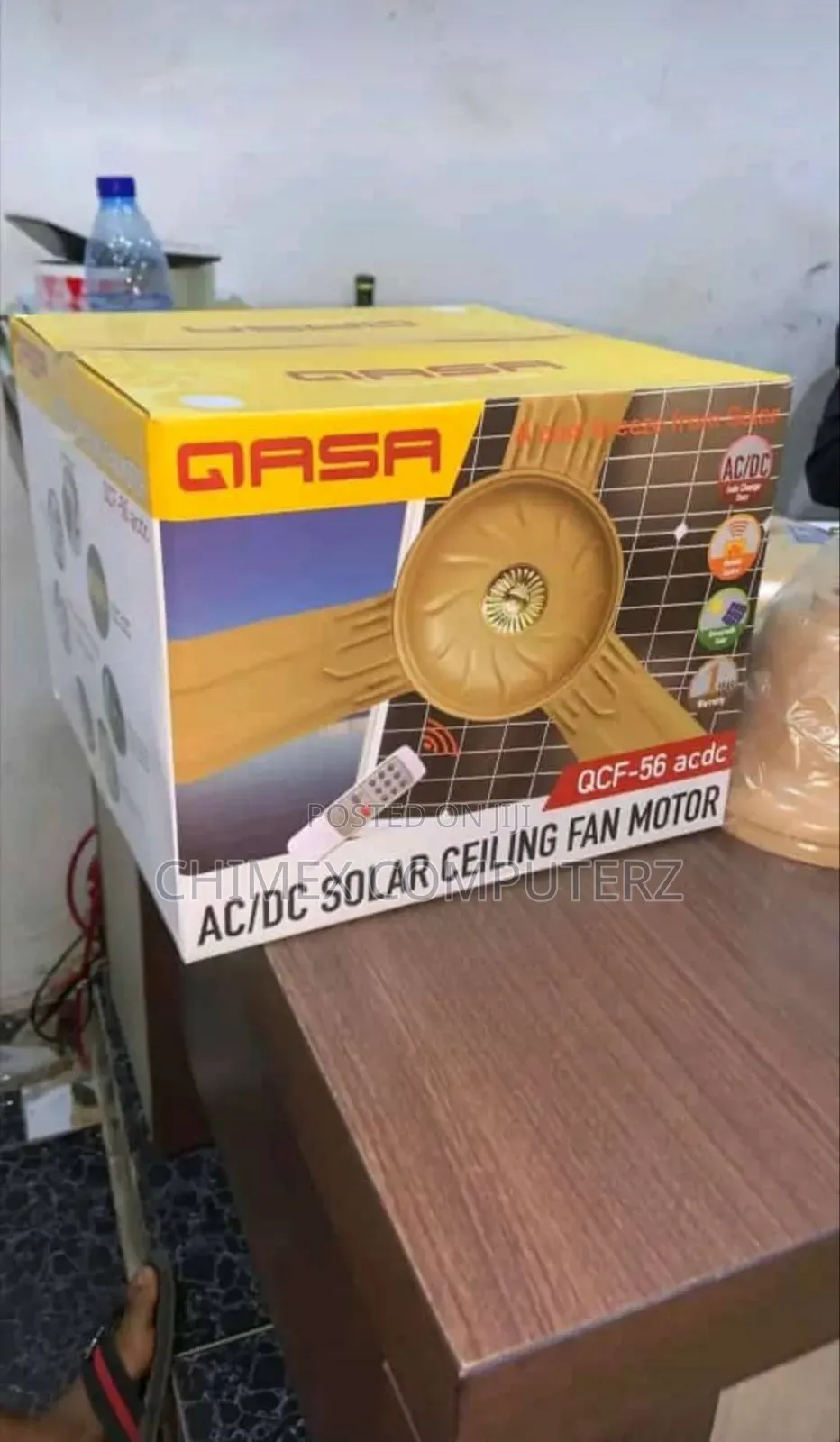 Qasa QCF-56 Ac/Dc Solar Ceiling Fan Motor and Remote Control Kit.