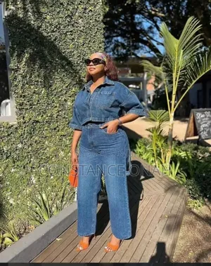 Cargo Two Piece Denim With Crop Top