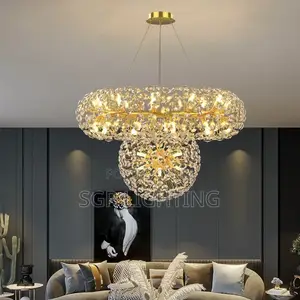 New Design Sun Flower Crystal Chandeliers for Living Room Kitchen