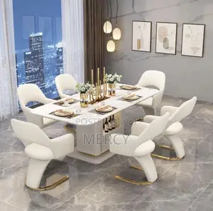 Luxury Marble Dining Table Six Seaters