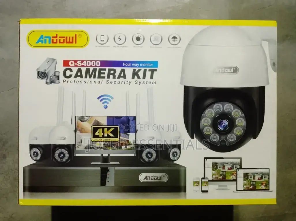 Professional 4-Way Security Camera Kit System
