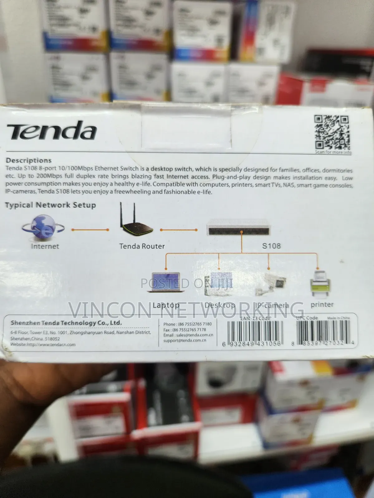 Tenda 8-Port 10/100 MBPS Desktop Switch