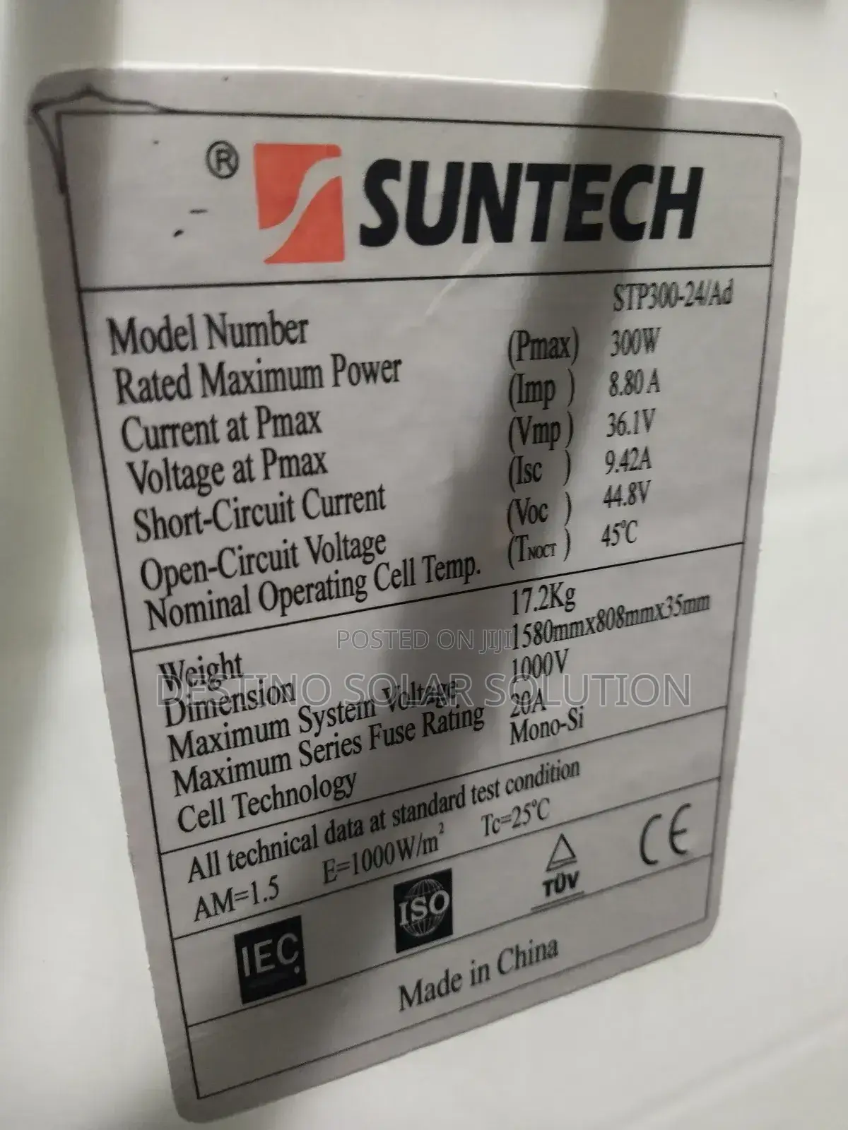 Suntech Solar Panels 300wh