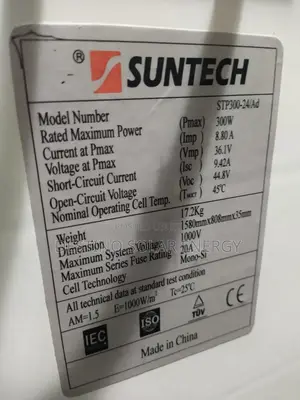 Suntech Solar Panels 300wh