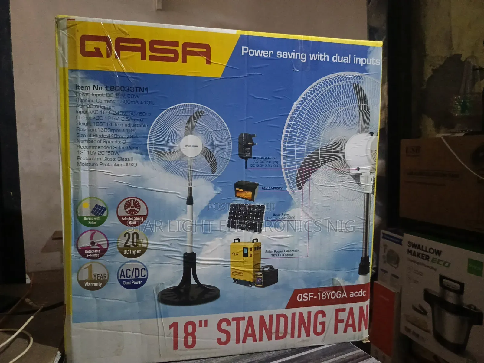 Solar Qasa Standing Fan 18