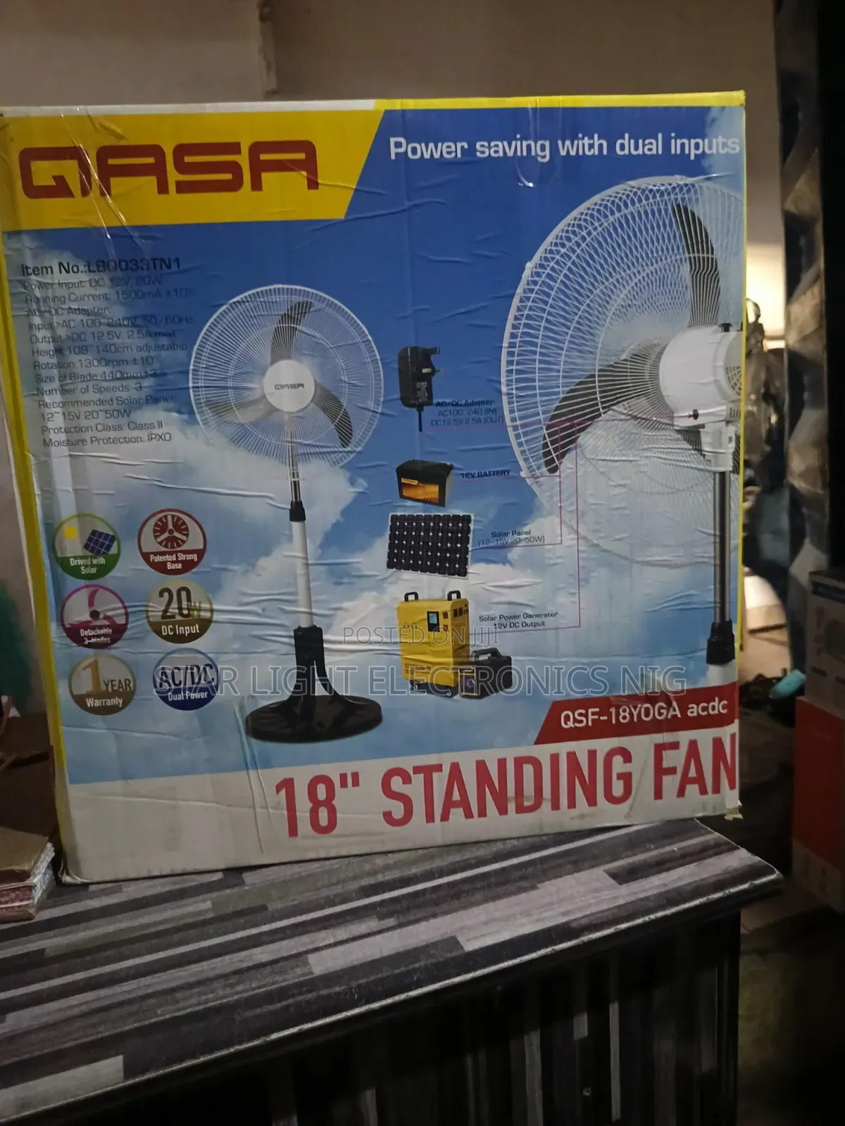 Solar Qasa Standing Fan 18