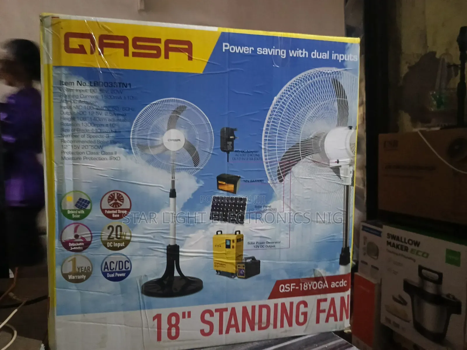Solar Qasa Standing Fan 18