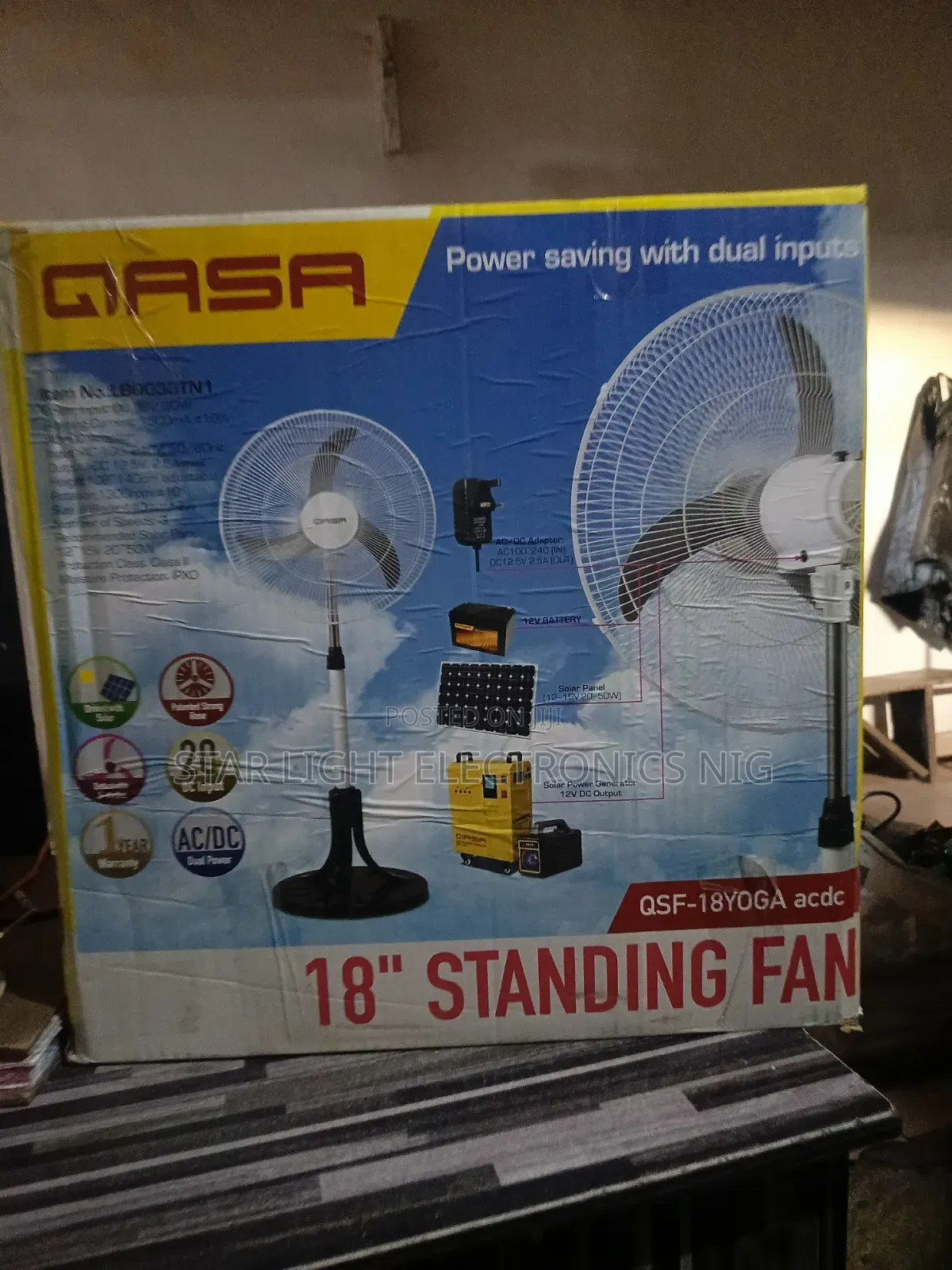Solar Qasa Standing Fan 18