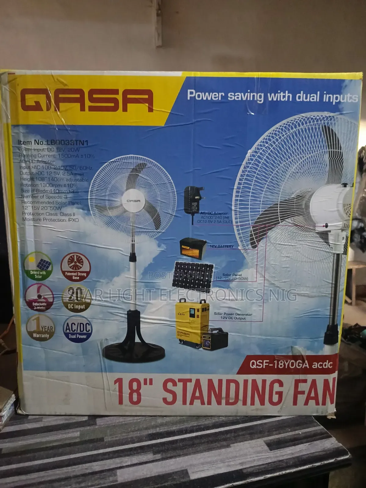 Solar Qasa Standing Fan 18