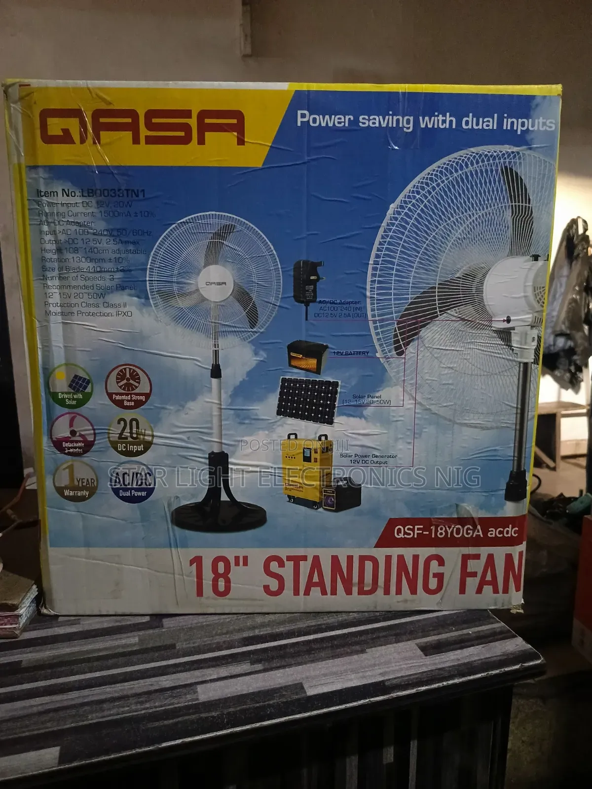 Solar Qasa Standing Fan 18