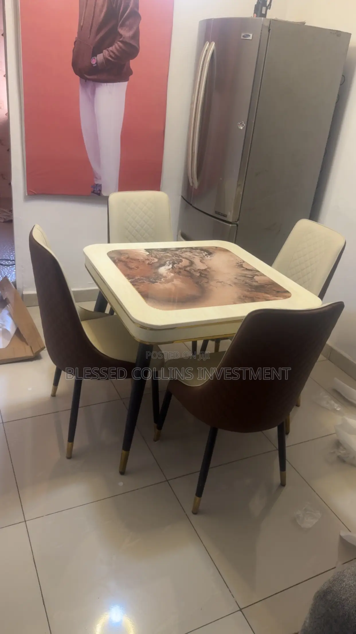 4 in 1 New Design Marble Dining Sets