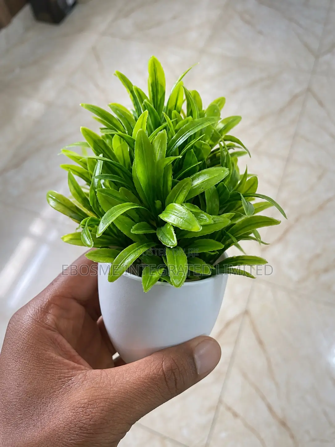 Mini Artificial Pot Plant White