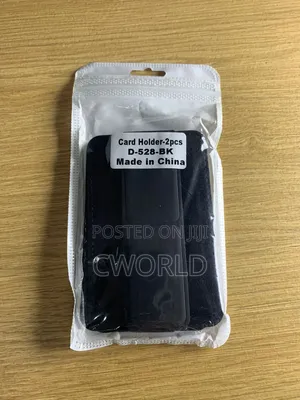 Black Adhesive Phone Card Holder