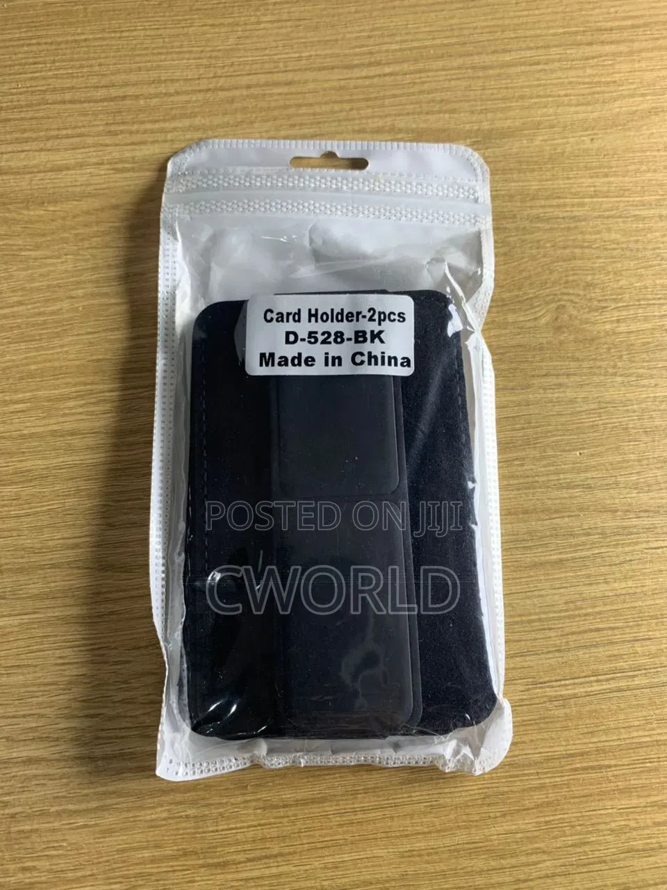 Black Adhesive Phone Card Holder