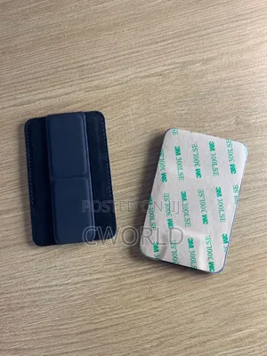 Black Adhesive Phone Card Holder