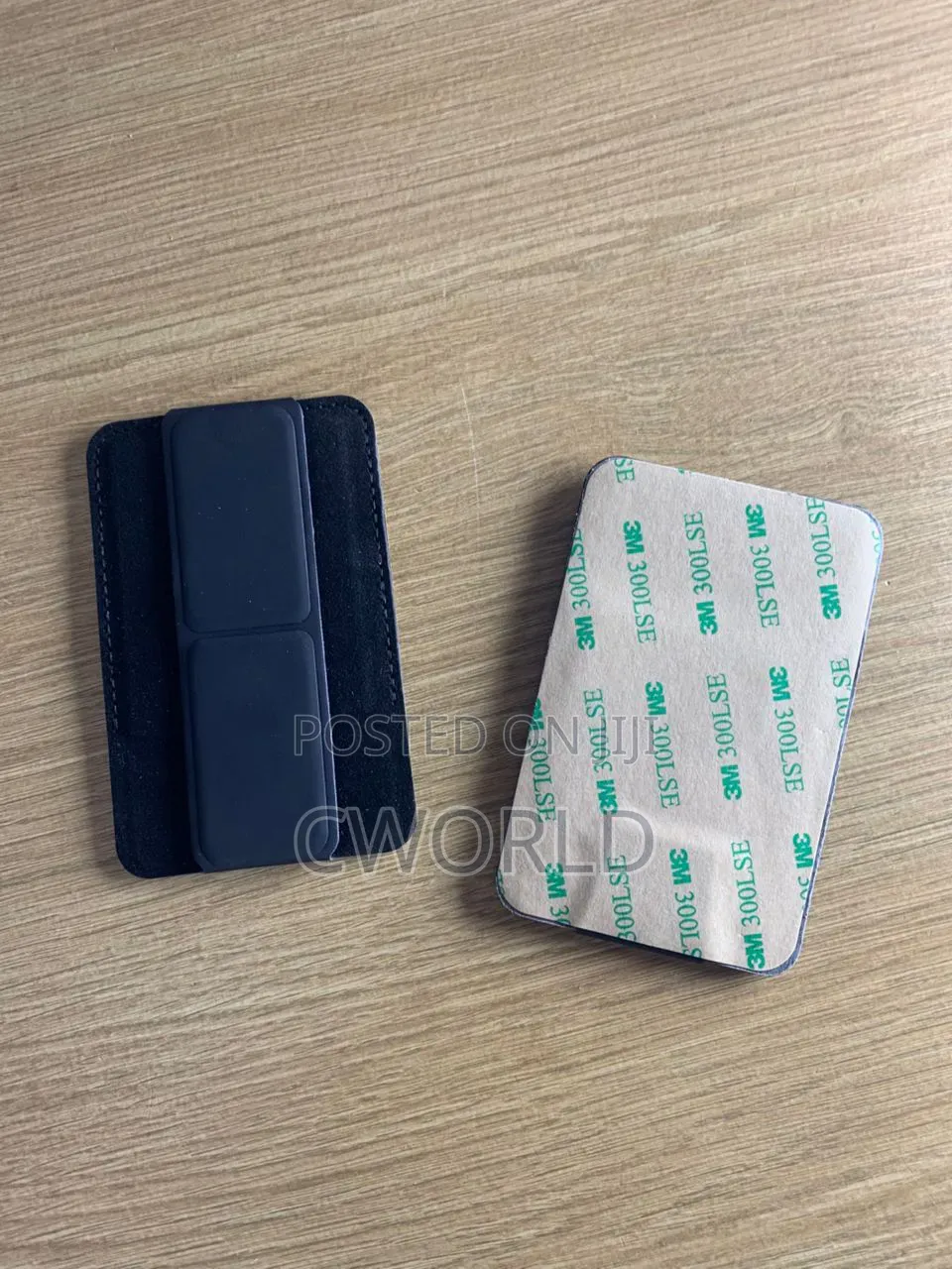 Black Adhesive Phone Card Holder