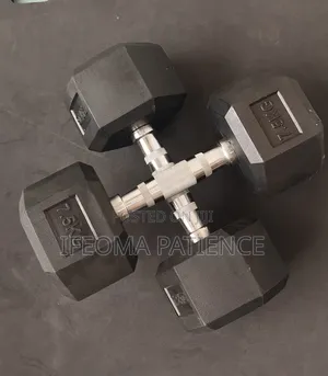 A Pair Of 7.5kg Hex Dumbbells