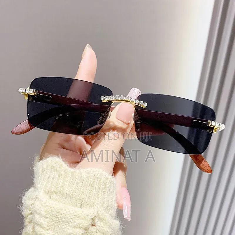 Luxury VVS Rimless Rectangular Men Glasses