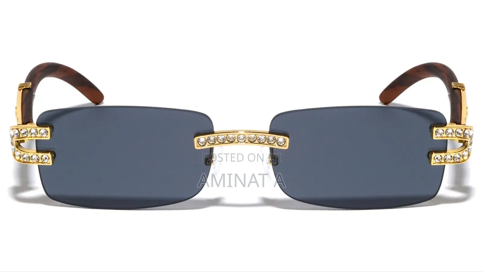 Luxury VVS Rimless Rectangular Men Glasses