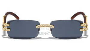 Luxury VVS Rimless Rectangular Men Glasses