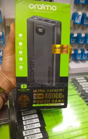 Oraimo 40000mah Power Bank (Powerbox 400) – 22.5w Fast Charge