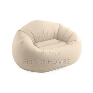 Inflatable Beige Beanbag Chair