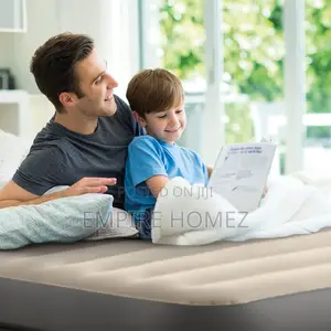 Single High Inflatable Mattress for 1 Person [Cream Colour]