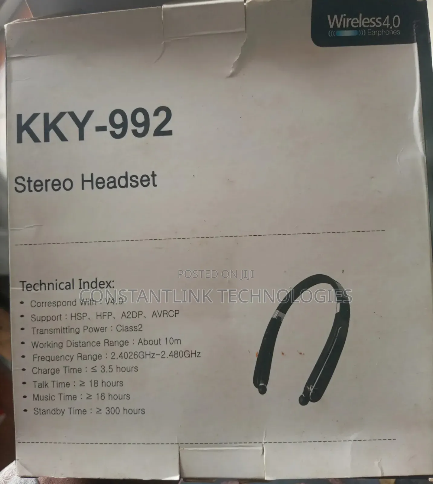 Kky-992 Wireless Neckband Earphone Set
