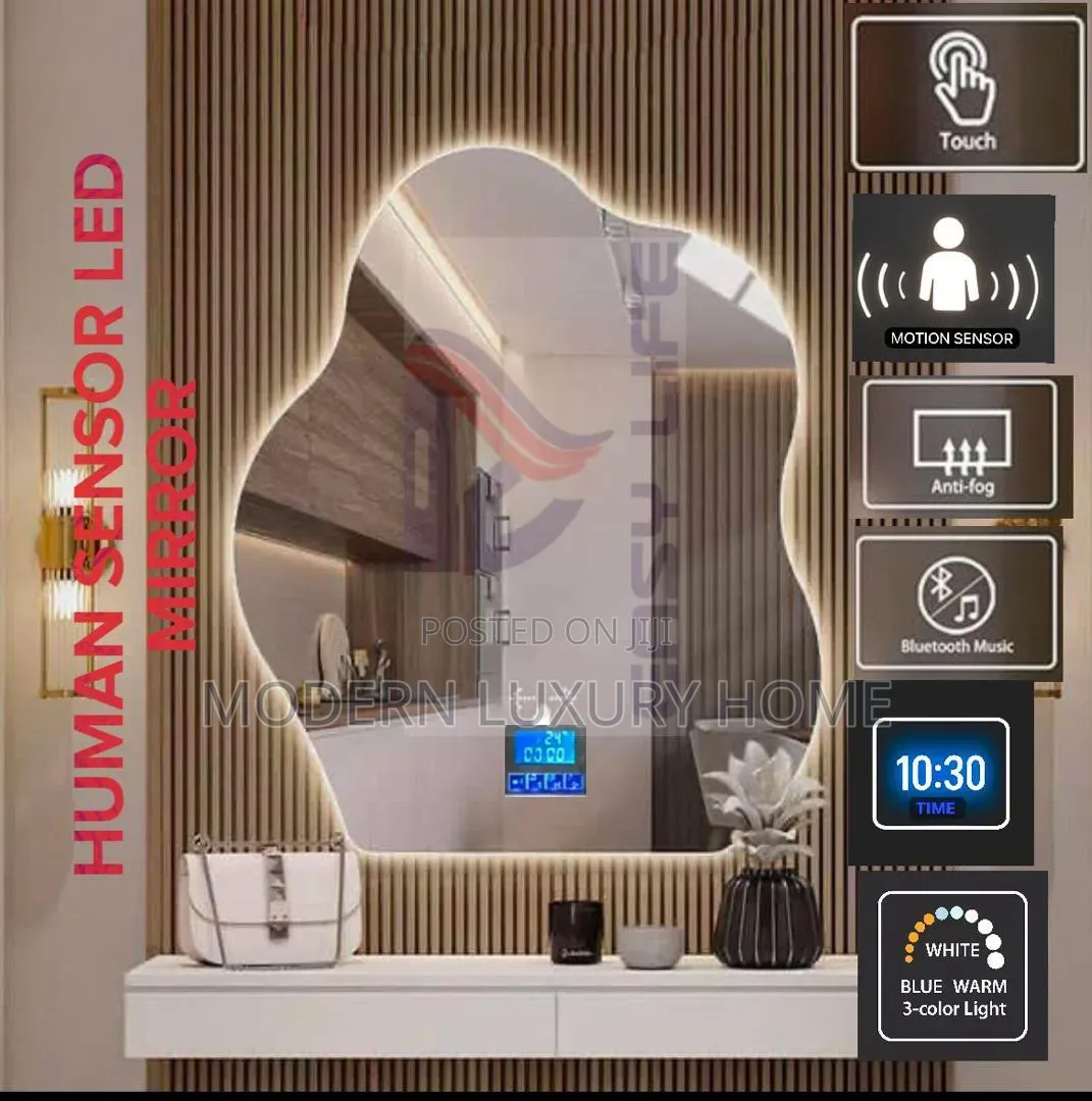 Human Sensor Led Mirror With Bluetooth
