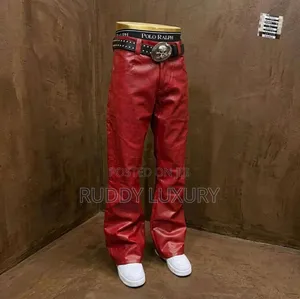 Night Skin Leather Flared Trousers