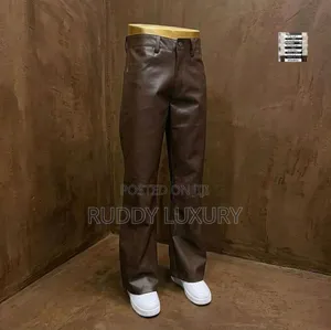 Night Skin Leather Flared Trousers