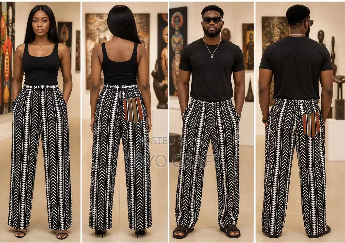Exclusive Ankara Cargo Pant