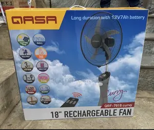 18” Qasa Rechargeable Fan (Curvy ). 32hrs Battery Life