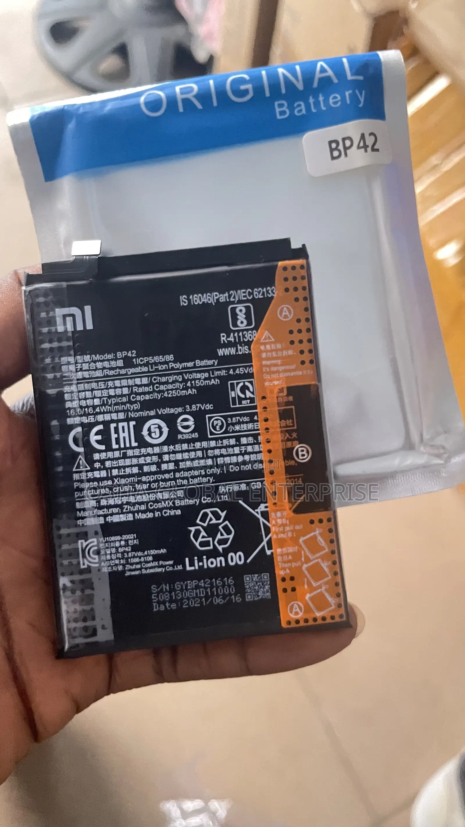 Bp42 Original Replacement Battery for Xiaomi Mi Lite