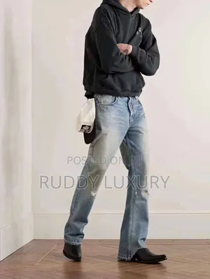 Ghost Blue — Vintage Washed Distressed Jeans