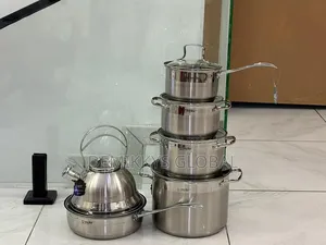 Stainless Pot Sets With Kettle Fry Pan 12 PCS