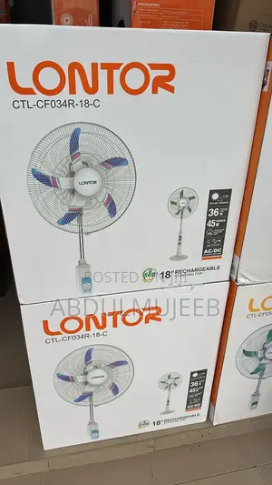 18 Inch Lontor Rechargeable Fan (Ctl-Cf034r-18-C)