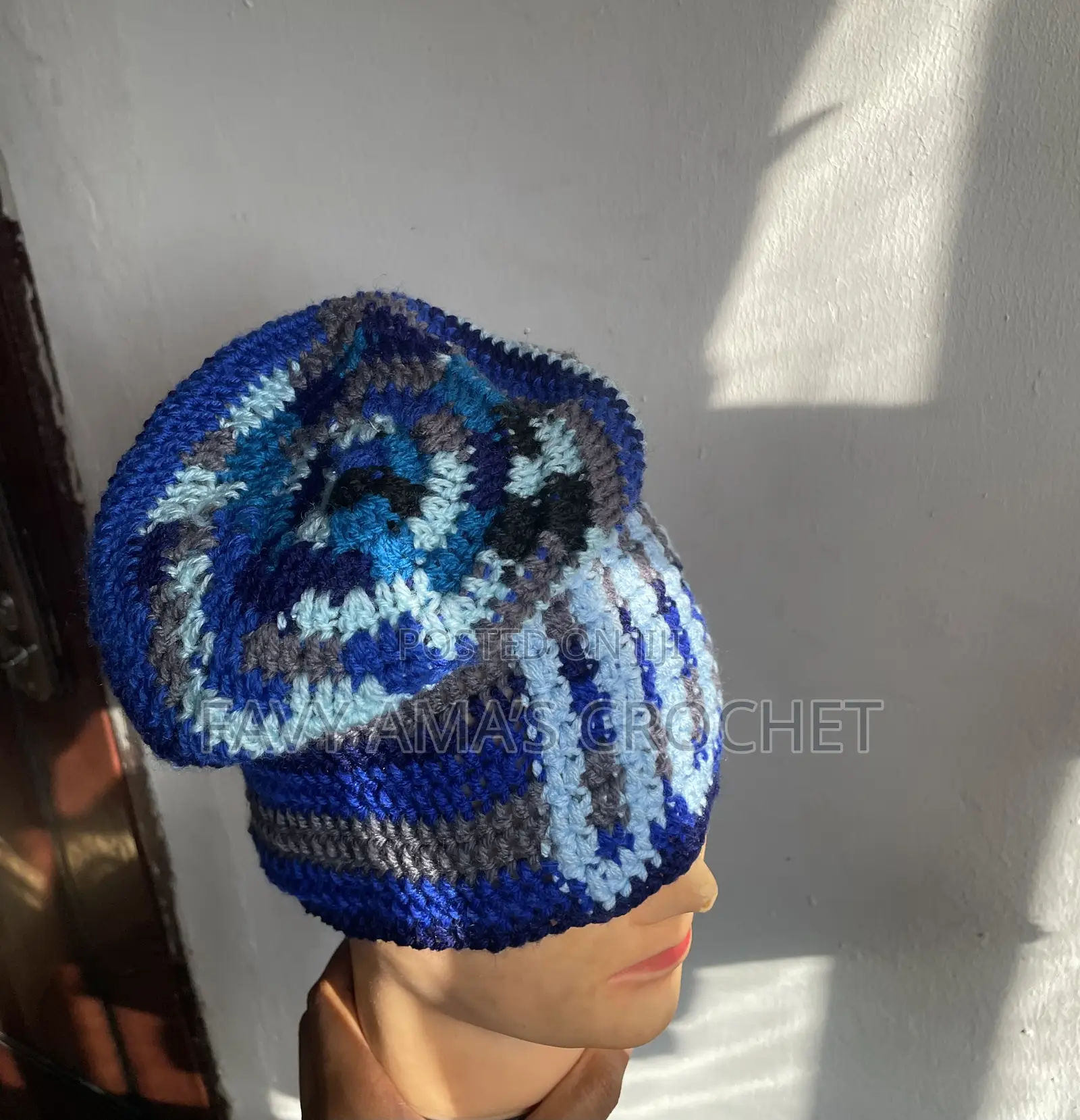 Blue Slouch Beanie