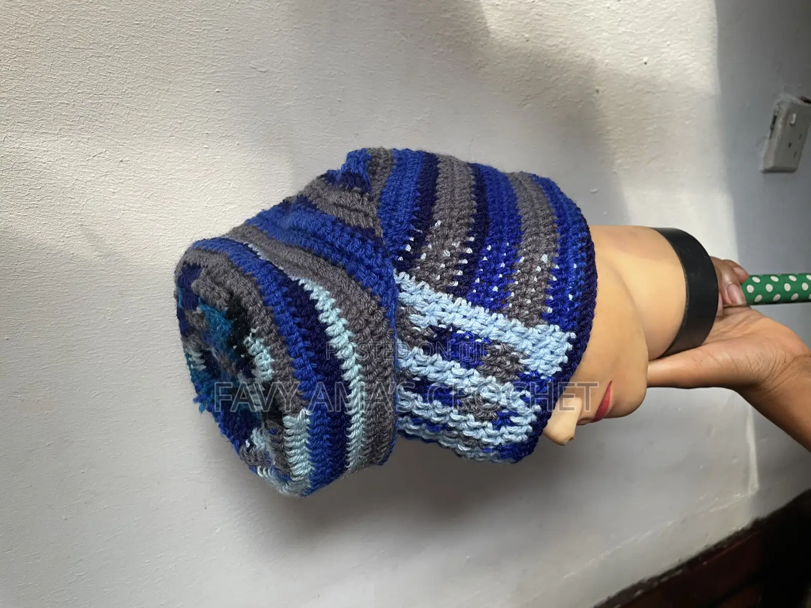 Blue Slouch Beanie