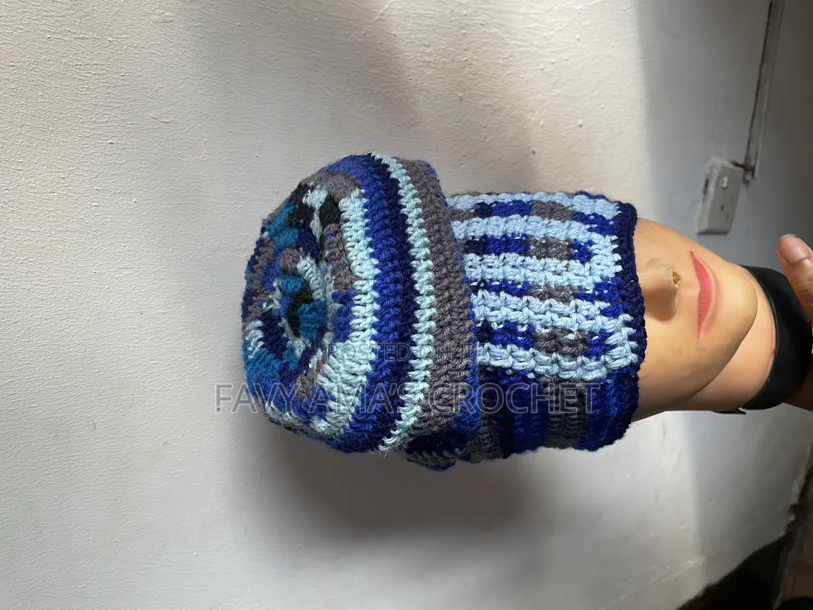 Blue Slouch Beanie