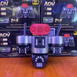 4-Lens Ai Solar CCTV Camera – 4g Wireless Security Camera