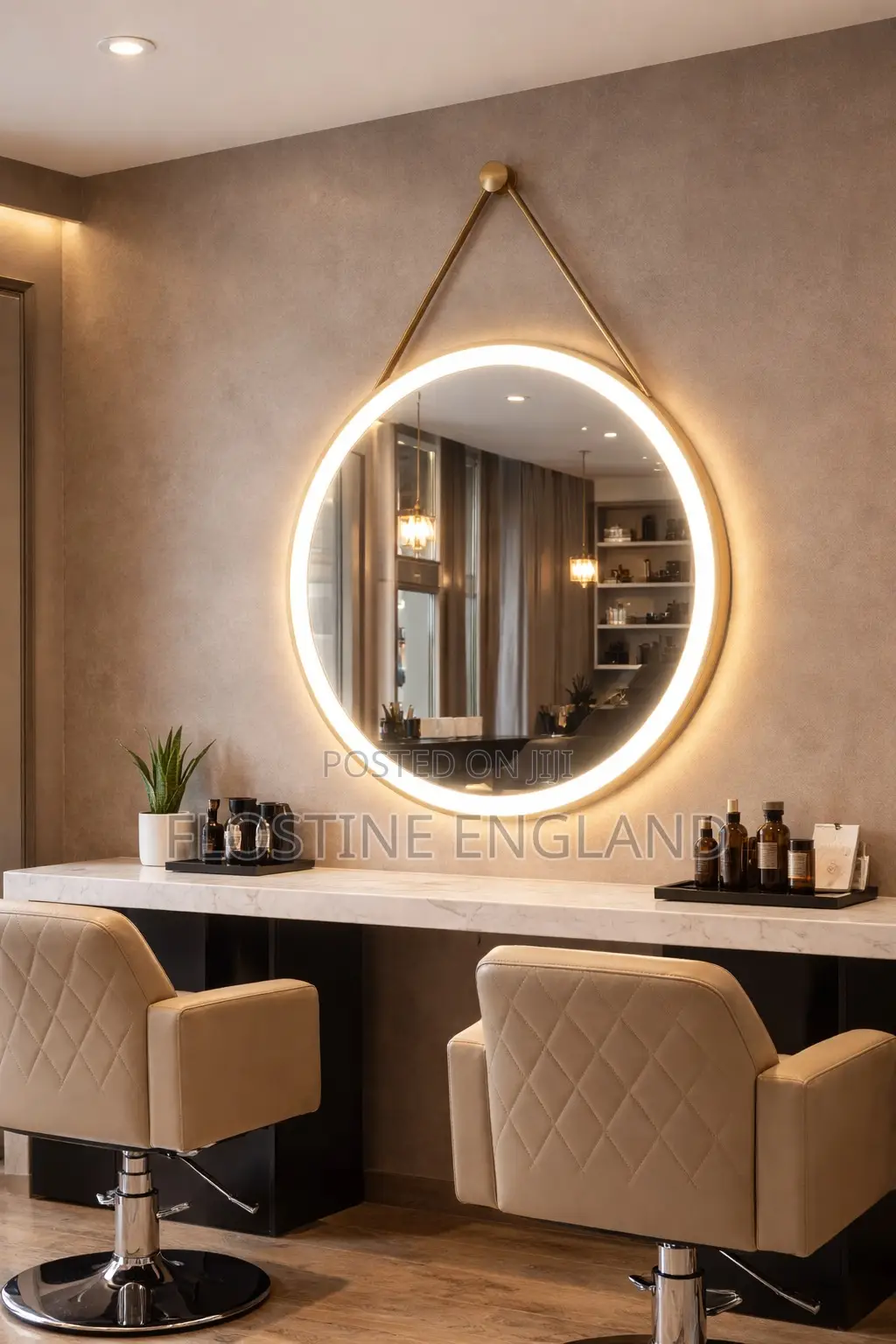 Rope Led Mirror Gold