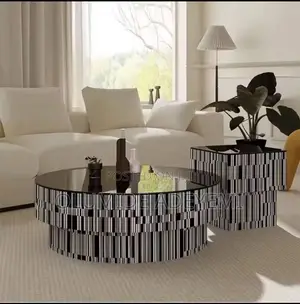 Odern Simple Glass Round Table Combination Light Luxury Italian Table