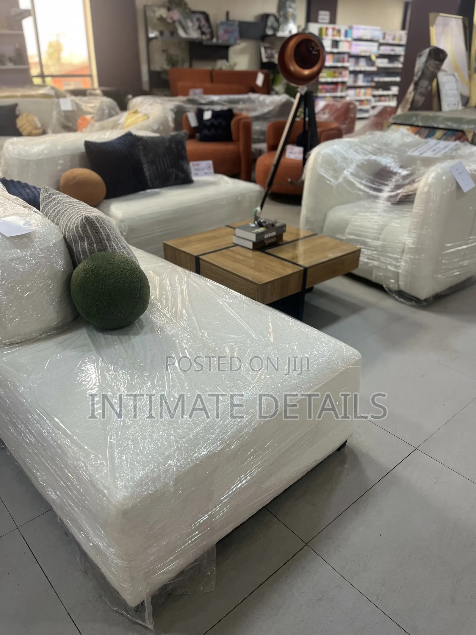 Premium 7 Seaters Off White Sectional Set