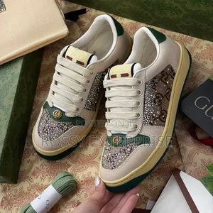 Gucci Luxury Green Stone Sneakers