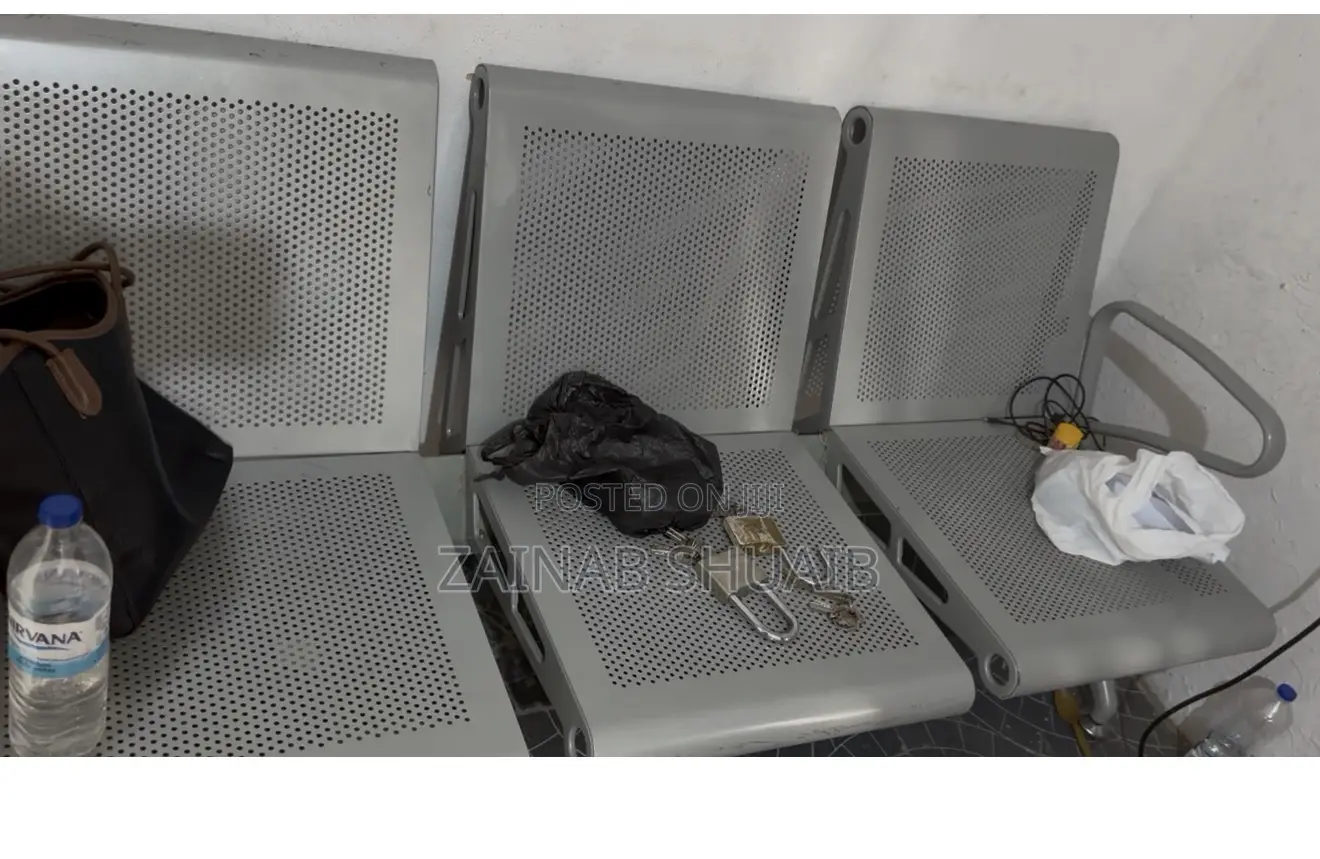 2 Three Seater Metal Reception Seat