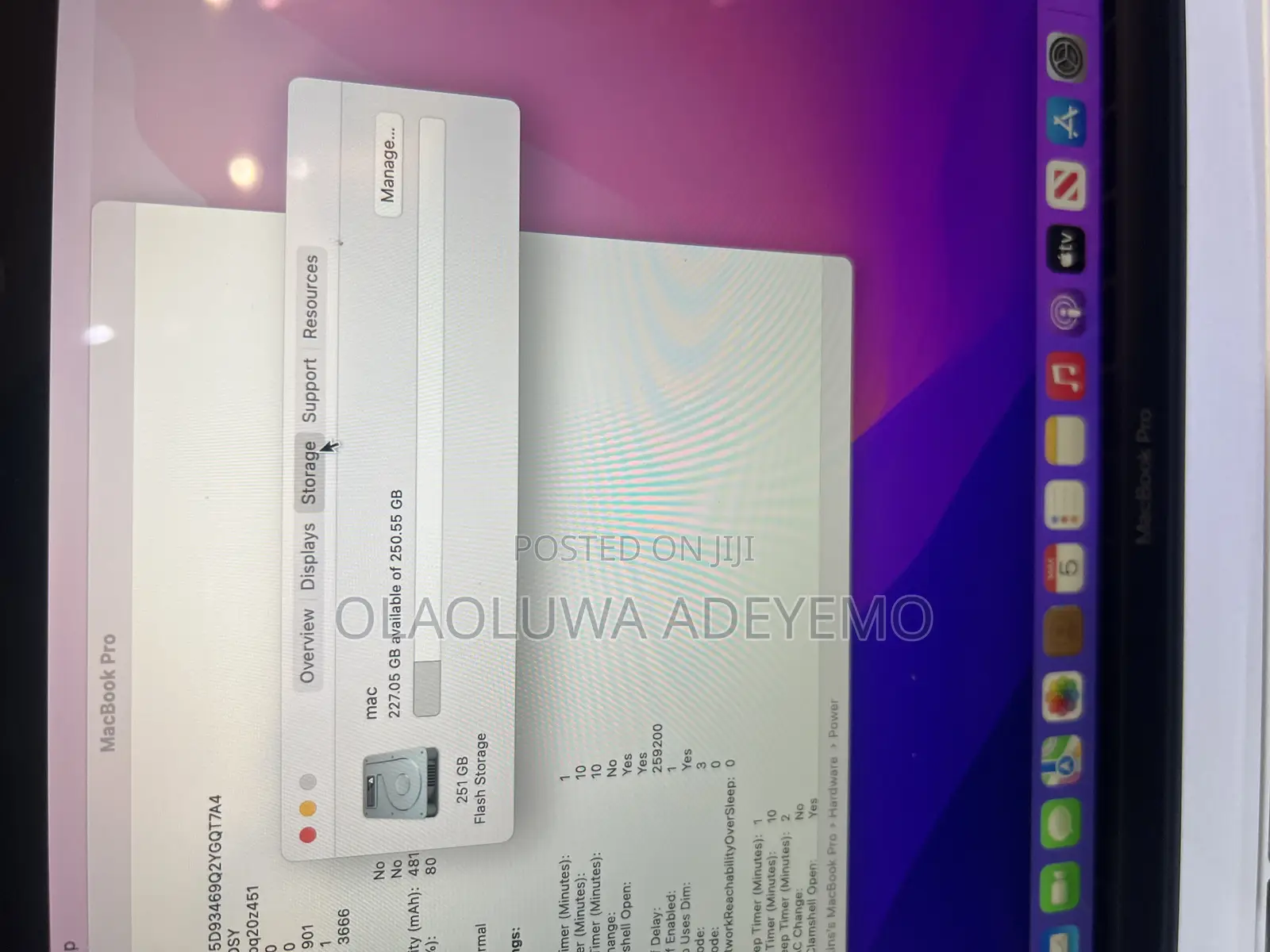 Laptop Apple MacBook Pro 2016 8GB Intel Core i5 SSD 256GB