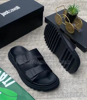 Cavalli Leather Slippers
