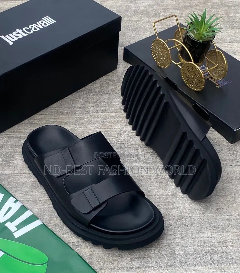 Cavalli Leather Slippers